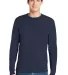 5586 Hanes® Long Sleeve Tagless 6.1 T-shirt - 558 Navy front view