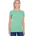 202A Threadfast Apparel Ladies' Triblend Short-Sle GREEN TRIBLEND front view