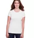 202A Threadfast Apparel Ladies' Triblend Short-Sle SOLID WHT TRBLND front view