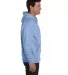 P180 Hanes® PrintPro®XP™ Full Zip Hooded Sweat Light Blue side view