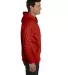 P180 Hanes® PrintPro®XP™ Full Zip Hooded Sweat Deep Red side view