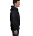 P180 Hanes® PrintPro®XP™ Full Zip Hooded Sweat Black side view