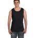 C9360 Comfort Colors Ringspun Garment-Dyed Tank in Black front view