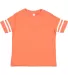 3037 Rabbit Skins Toddler Fine Jersey Football Tee Vintage Orange/ Blended White front view