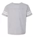 3037 Rabbit Skins Toddler Fine Jersey Football Tee Vintage Heather/ White front view