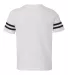 3037 Rabbit Skins Toddler Fine Jersey Football Tee Black Solid/ White back view