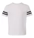 3037 Rabbit Skins Toddler Fine Jersey Football Tee Black Solid/ White front view