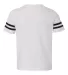 3037 Rabbit Skins Toddler Fine Jersey Football Tee White Solid/ Black back view