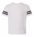 3037 Rabbit Skins Toddler Fine Jersey Football Tee White Solid/ Black front view