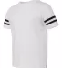 3037 Rabbit Skins Toddler Fine Jersey Football Tee White Solid/ Black side view