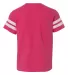 6137 LAT Jersey Youth Football Tee V HT PNK/ BD WHT back view