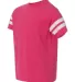 6137 LAT Jersey Youth Football Tee V HT PNK/ BD WHT side view