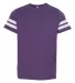 6137 LAT Jersey Youth Football Tee VN PURP/ BLD WH front view