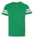 6137 LAT Jersey Youth Football Tee VN GREEN/ BD WHT front view