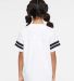 6137 LAT Jersey Youth Football Tee in White/black back view