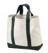 Port Authority B400 Two-Tone Shopping Tote Bag Natural/Spruce front view