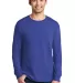 Port & Company PC099LS Pigment-Dyed Long Sleeve Te BlueIris front view