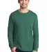 Port & Company PC099LS Pigment-Dyed Long Sleeve Te NordicGrn front view