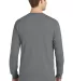 Port & Company PC099LS Pigment-Dyed Long Sleeve Te Pewter back view