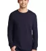 Port & Company PC099LS Pigment-Dyed Long Sleeve Te TrueNavy front view