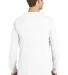 Port & Company PC099LS Pigment-Dyed Long Sleeve Te White back view