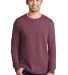 Port & Company PC099LS Pigment-Dyed Long Sleeve Te Wineberry front view