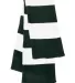 SP02 Sportsman  - Rugby Striped Knit Scarf -  Forest/ White back view