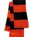 SP02 Sportsman  - Rugby Striped Knit Scarf -  Orange/ Black back view