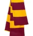 SP02 Sportsman  - Rugby Striped Knit Scarf -  Cardinal/ Gold back view