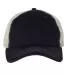 3100 Sportsman  - Contrast Stitch Mesh Cap -  Navy/ Stone front view