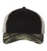 3100 Sportsman  - Contrast Stitch Mesh Cap -  Black/ Camo/ Stone front view