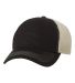 3100 Sportsman  - Contrast Stitch Mesh Cap -  in Black/ stone