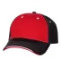 9500 Sportsman  - Tri-Color Cap -  Red/ Black front view