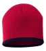 SP09 Sportsman  - 8 Inch Bottom Striped Knit Cap - Red/ Navy side view