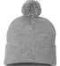 SP15 Sportsman  - Pom Pom Knit Cap -  Heather Grey side view