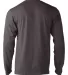 0242TC Tultex 242 / Unisex Poly-Rich Blend Long Sl Heather Charcoal back view