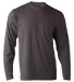 0242TC Tultex 242 / Unisex Poly-Rich Blend Long Sl Heather Charcoal front view