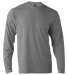 0242TC Tultex 242 / Unisex Poly-Rich Blend Long Sl Heather Grey front view