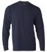 0242TC Tultex 242 / Unisex Poly-Rich Blend Long Sl Heather Navy front view