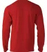 0242TC Tultex 242 / Unisex Poly-Rich Blend Long Sl Heather Red back view