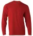 0242TC Tultex 242 / Unisex Poly-Rich Blend Long Sl Heather Red front view