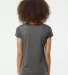 0243TC Tultex 243/Ladies' Poly-Rich blend Scoop Ne in Heather charcoal back view