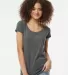 0243TC Tultex 243/Ladies' Poly-Rich blend Scoop Ne in Heather charcoal front view