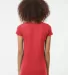 0243TC Tultex 243/Ladies' Poly-Rich blend Scoop Ne in Heather red back view