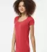 0243TC Tultex 243/Ladies' Poly-Rich blend Scoop Ne in Heather red side view