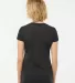 0244TC Tultex 244/Ladies' Poly-Rich Blend V-Neck T in Black back view