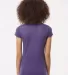 0244TC Tultex 244/Ladies' Poly-Rich Blend V-Neck T in Heather purple back view