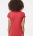 0244TC Tultex 244/Ladies' Poly-Rich Blend V-Neck T in Heather red back view