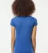0244TC Tultex 244/Ladies' Poly-Rich Blend V-Neck T in Heather royal back view