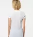 0244TC Tultex 244/Ladies' Poly-Rich Blend V-Neck T in White back view